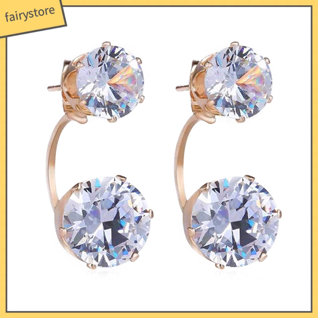 Bông Tai Hình Giọt Nước Đính Đá Bằng Hợp Kim Thời Trang Dành Cho Nữ