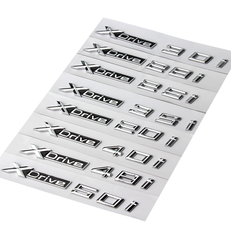 1X Mới ABS Chrome Xe XDrive Logo Biểu Tượng Viền Miếng Dán X Drive 20i 25i 28i 30i 35i 40i 48i 50i C