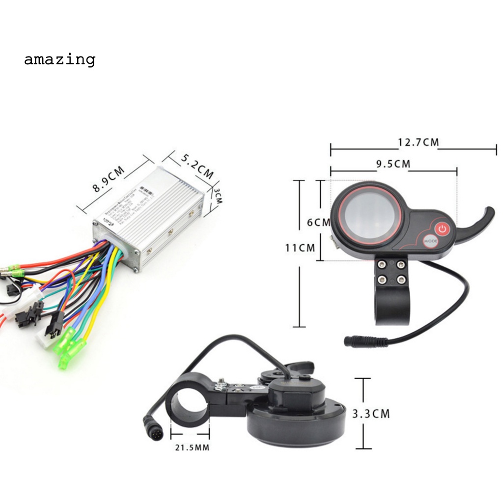 1 Bộ Điều Khiển Xe Đạp Điện Không Chổi Than ABS Màn Hình LCD