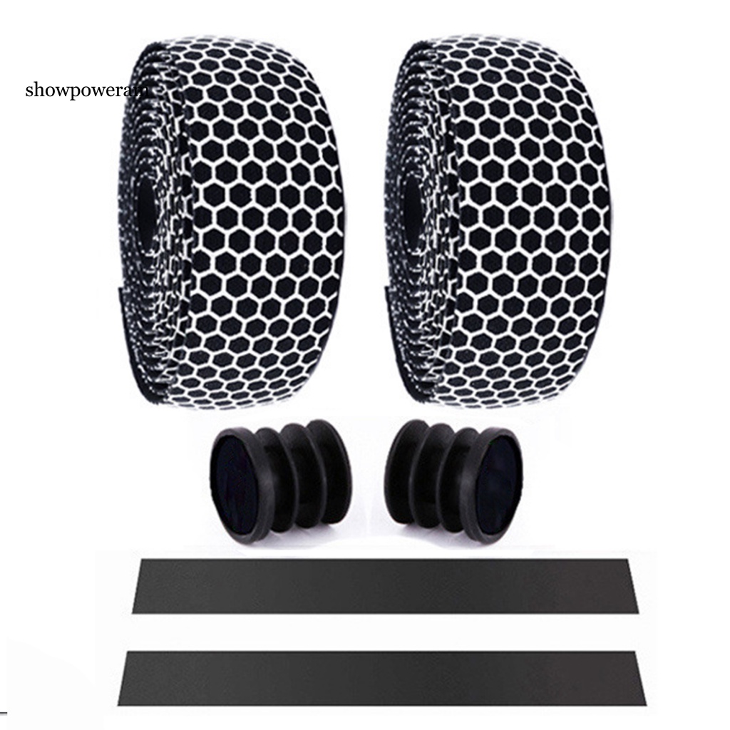 Bộ 2 Băng Quấn Tay Lái Xe Đạp Thiết Kế Kiểu Tổ Ong Thoáng Khí Mềm Mại Kèm Chốt Cắm