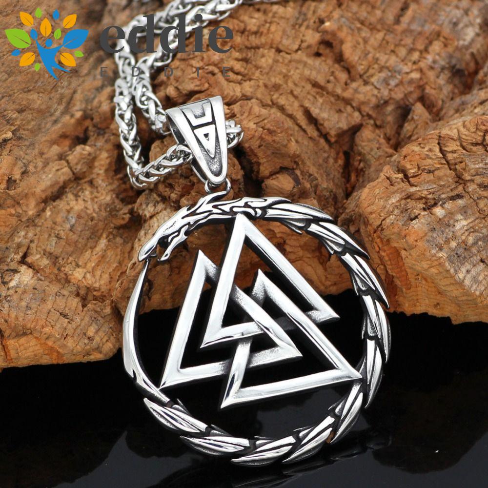 Vòng cổ Thép Không Gỉ 26Eddie Punk Mặt Biểu Tượng Rồng Arcane Bắc Âu