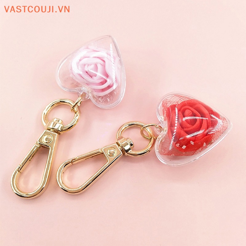 Móc Khóa Hình Hoa Hồng VASTJI Thời Trang Dành Cho Nữ