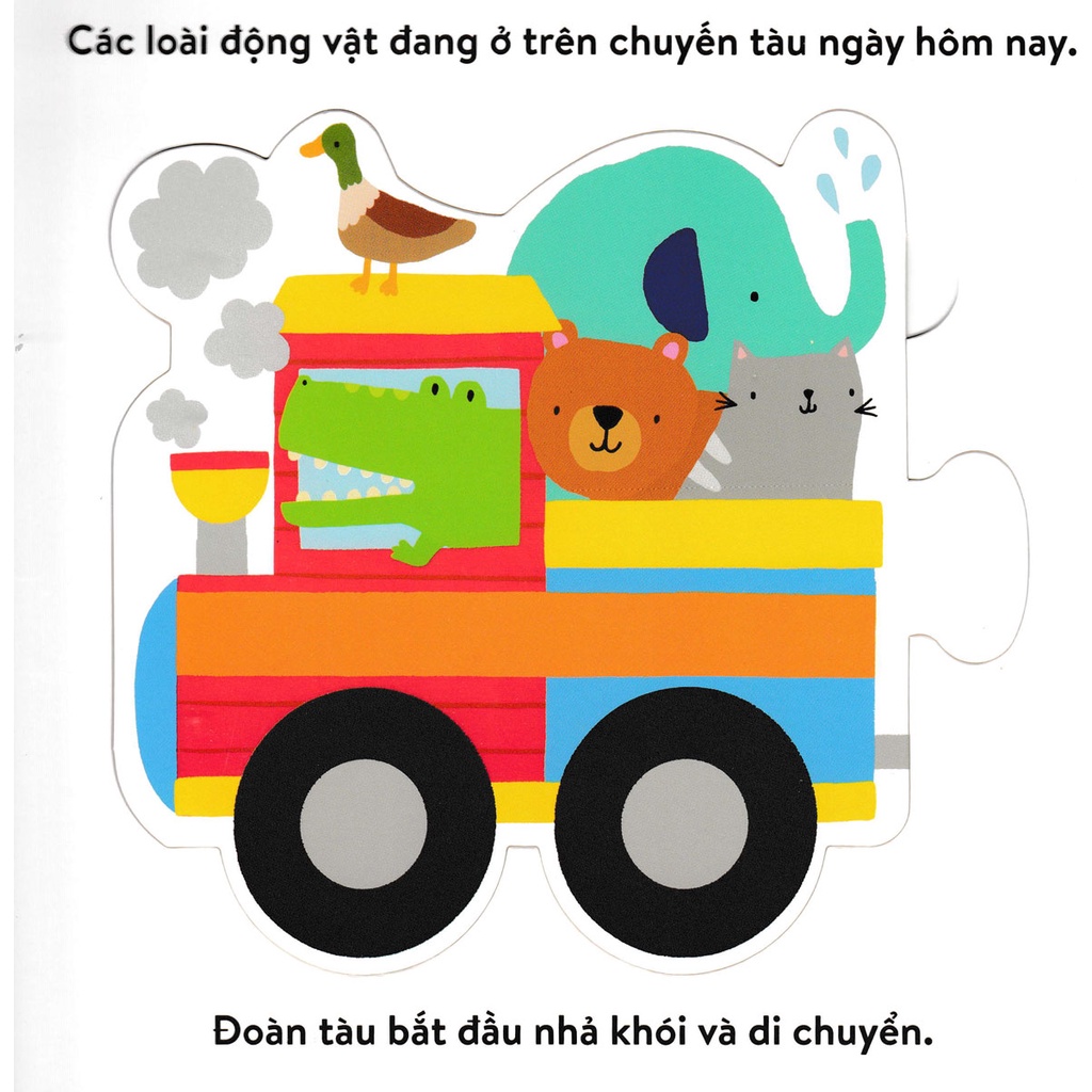 Bộ Sách Đồ Chơi - Giúp Bé Phát Triển Từ Vựng Và Nhận Biết Động Vật: Chuyến Tàu Của Các Loài Động Vật  - TV