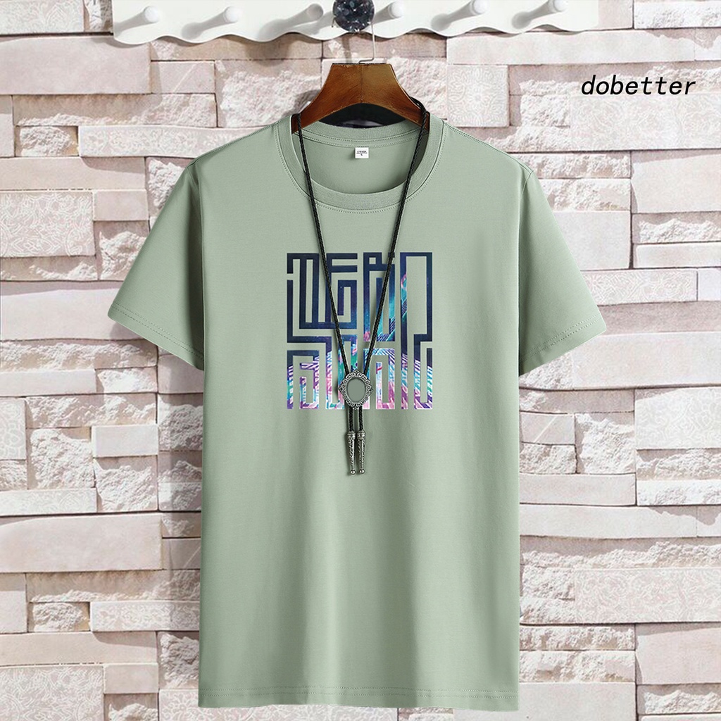 Áo Thun Tay Ngắn Cổ Tròn In Họa Tiết Kỹ Thuật Số Phong Cách Đường Phố Thời Trang Mùa Hè Cho Nam