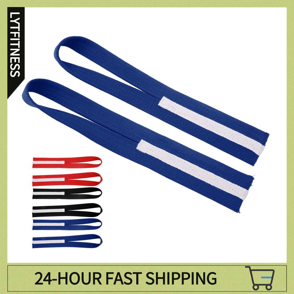 LYTFitness 2 Cái Nâng Dây Đeo Cổ Tay Canvas Chống Trượt Tăng Cường Sức Mạnh Dạng Vết Thương Trọng Lượng