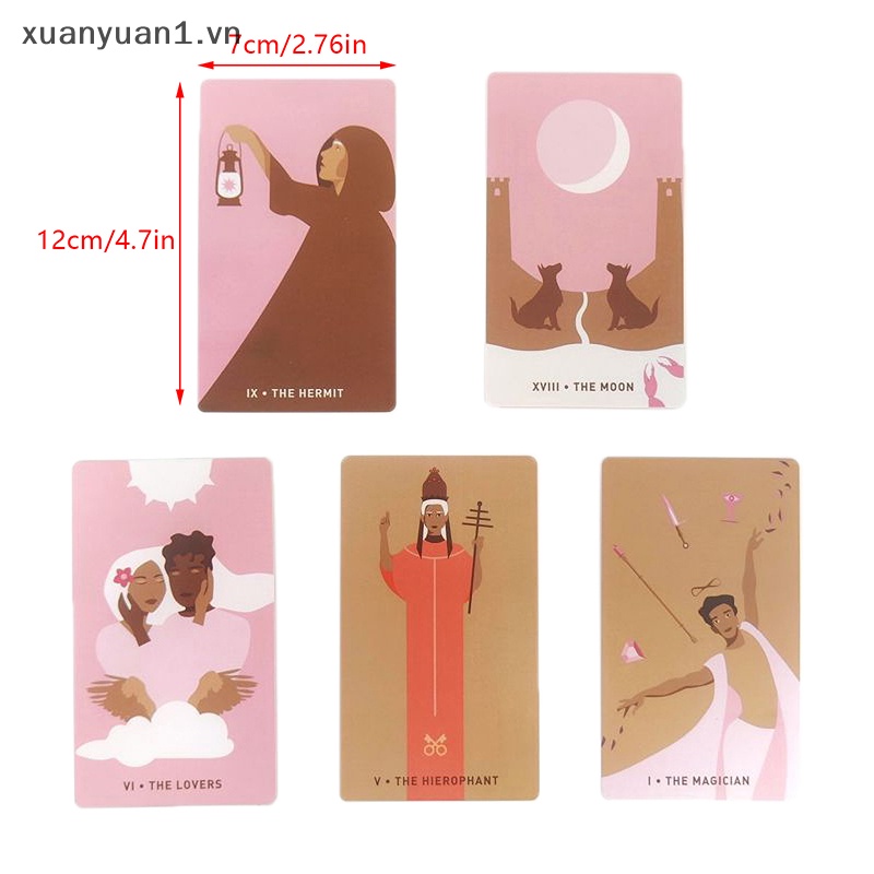 Bộ Bài Tarot Hình Trái Tim 12 * 7cm
