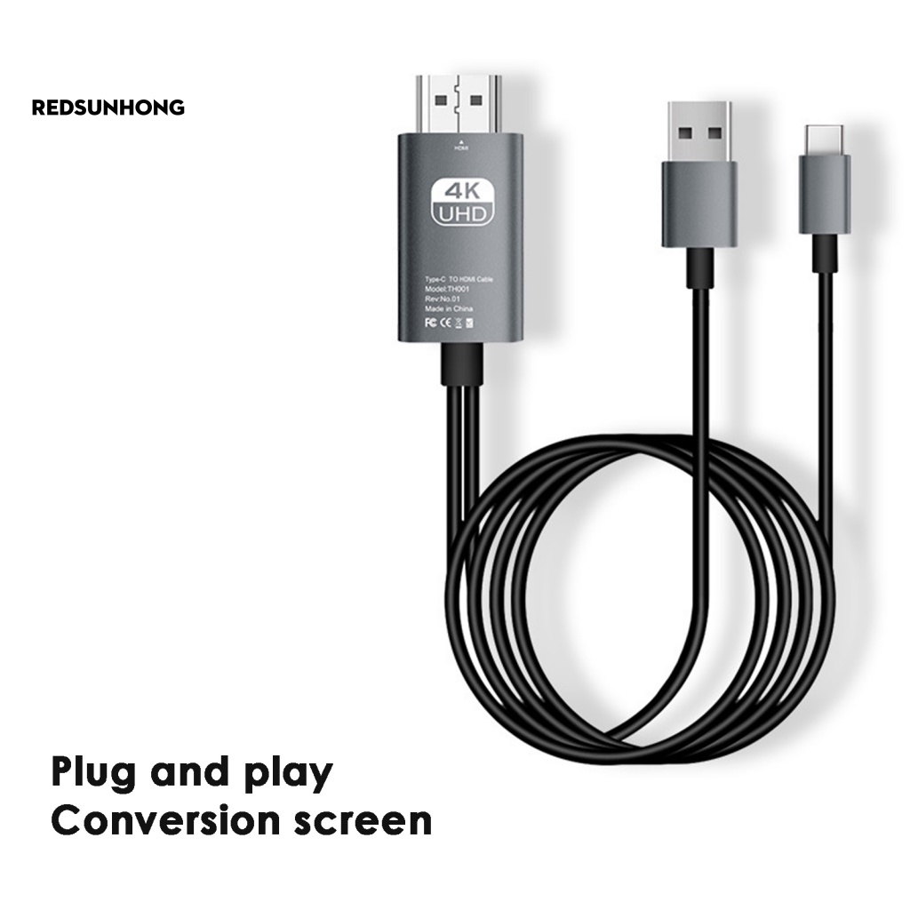 Cáp Chuyển Đổi Video 4K USB-C Sang HDMI-Có Thể Chuyển Đổi Chống Nhiễu