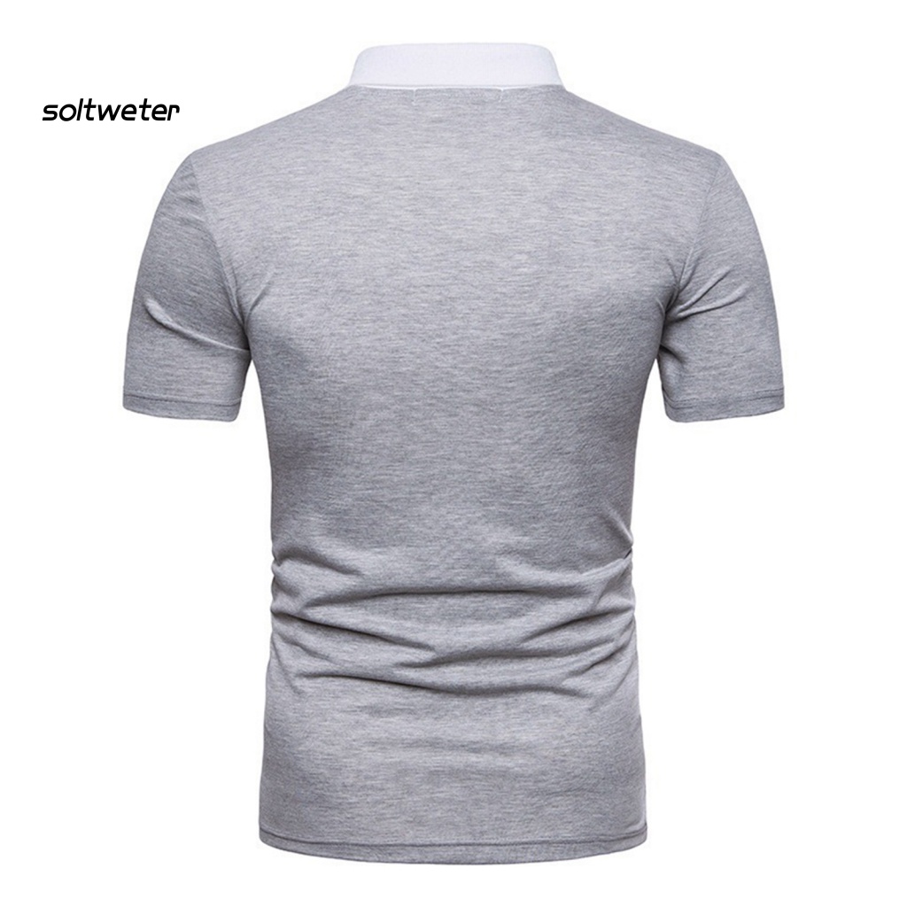 Áo Thun Ngắn Tay Phối Màu Tương Phản Thời Trang Mùa Hè Cho Nam