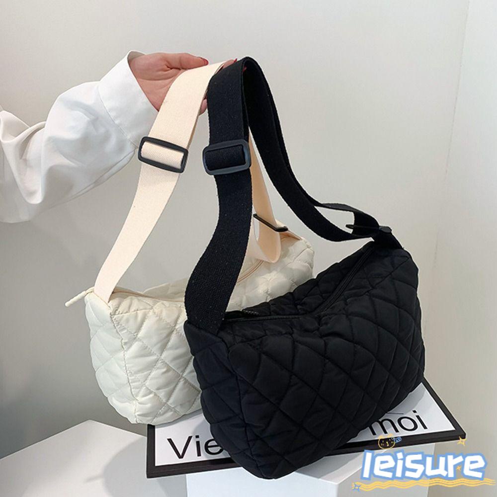 Túi Xách Đeo Dưới Cánh Tay Vải Cotton Họa Tiết Hình Thoi Thời Trang Cho Nữ