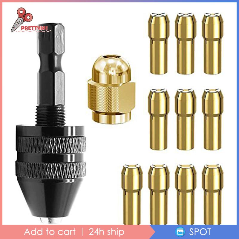 [Prettyia1] Bộ Đầu Kẹp Mũi Khoan Điện Thay Thế