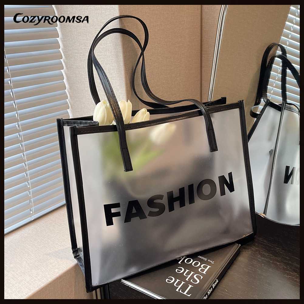 Túi Xách Bằng Nhựa Trong Suốt Trọng Lượng Nhẹ Thời Trang Đi Biển Cho Nữ