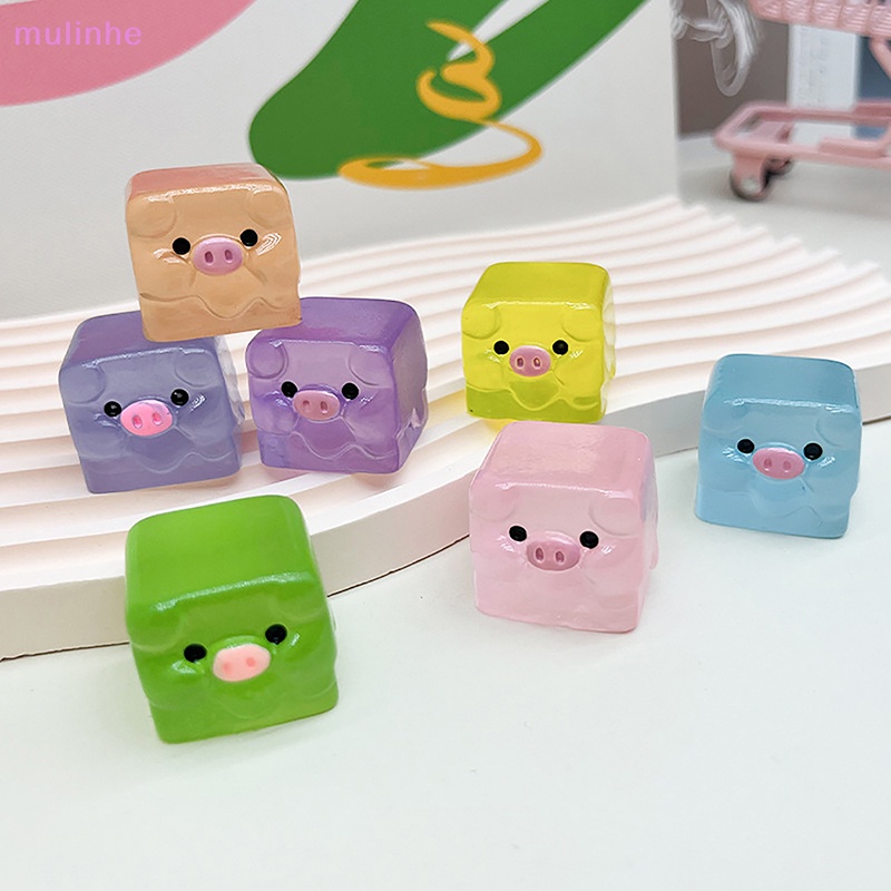 Set 2 Khối Đá mulinhe Bằng Resin Hình Động Vật Dễ Thương DIY