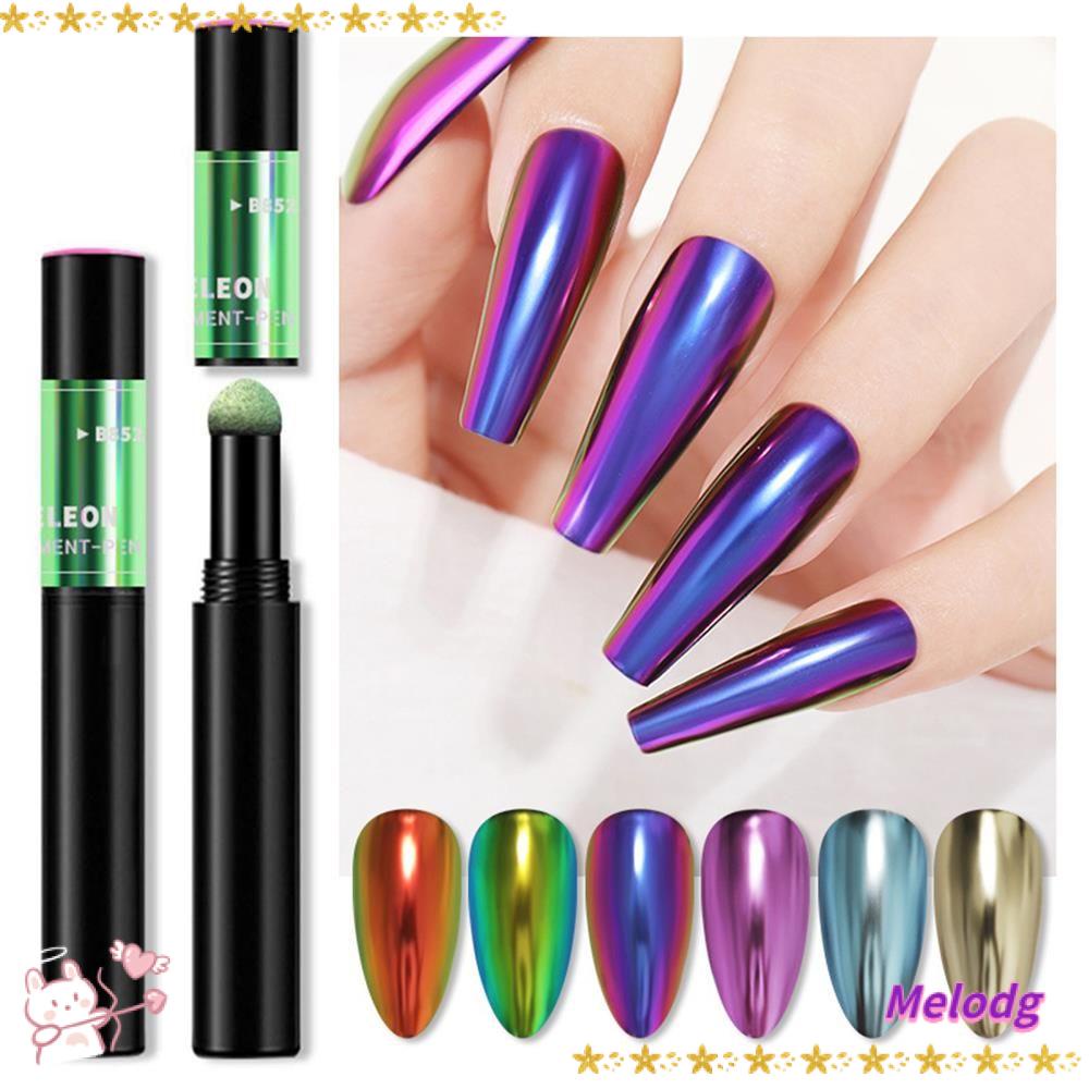 Bút Trang Trí Móng Tay Nghệ Thuật Hiệu Ứng Gương Lấp Lánh Ánh Kim UV Gel