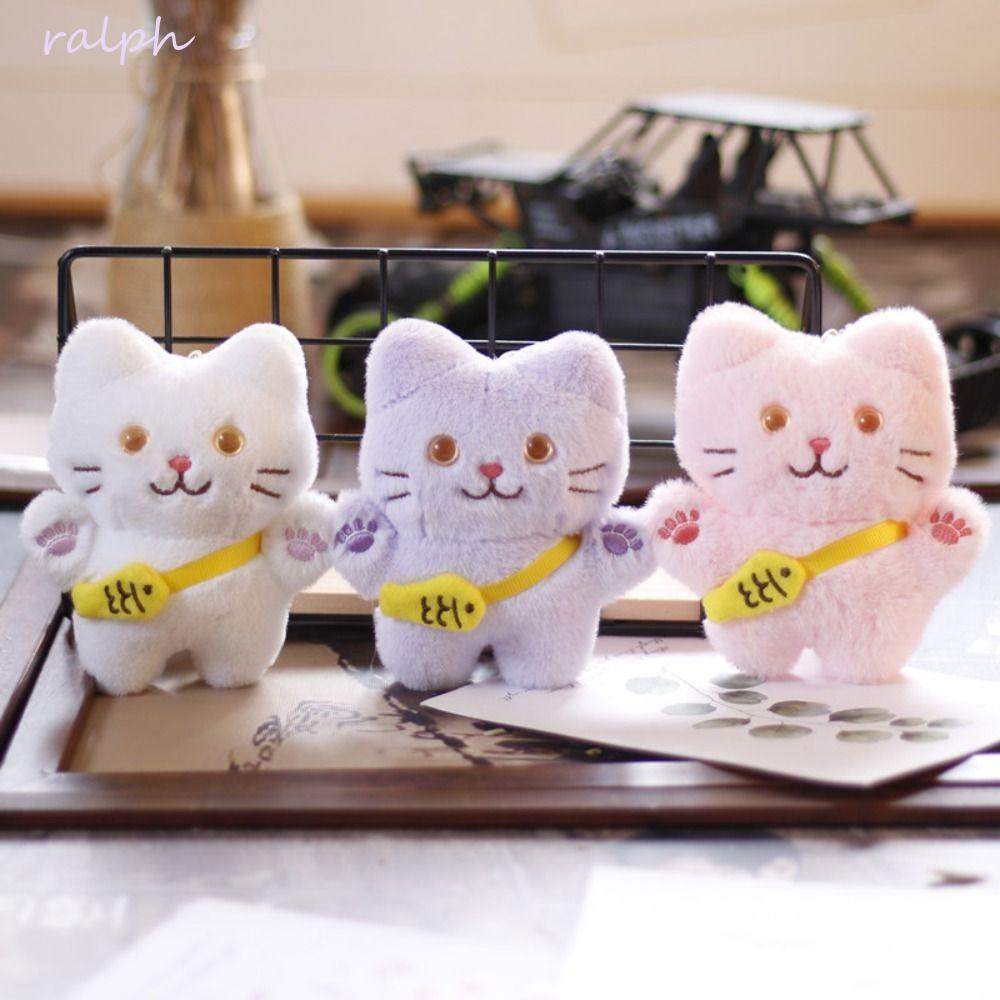 Mèo Nhồi Bông Mini Mềm Mại Trang Trí Điện Thoại / Móc Khóa