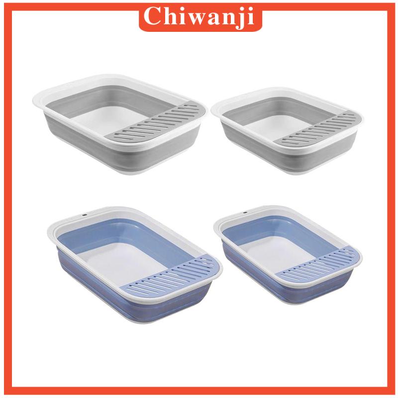 [Chiwanji] Hộp Đi Vệ Sinh Bán Nguyệt Gấp Gọn Được Cho Tất Cả Mèo Cưng