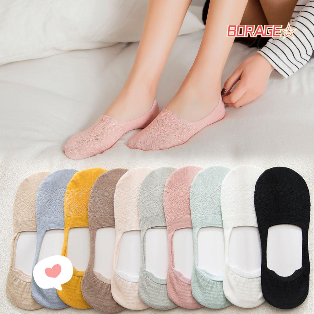 Tất Cotton Cổ Thấp In Họa Tiết Dễ Thương Cho Nữ