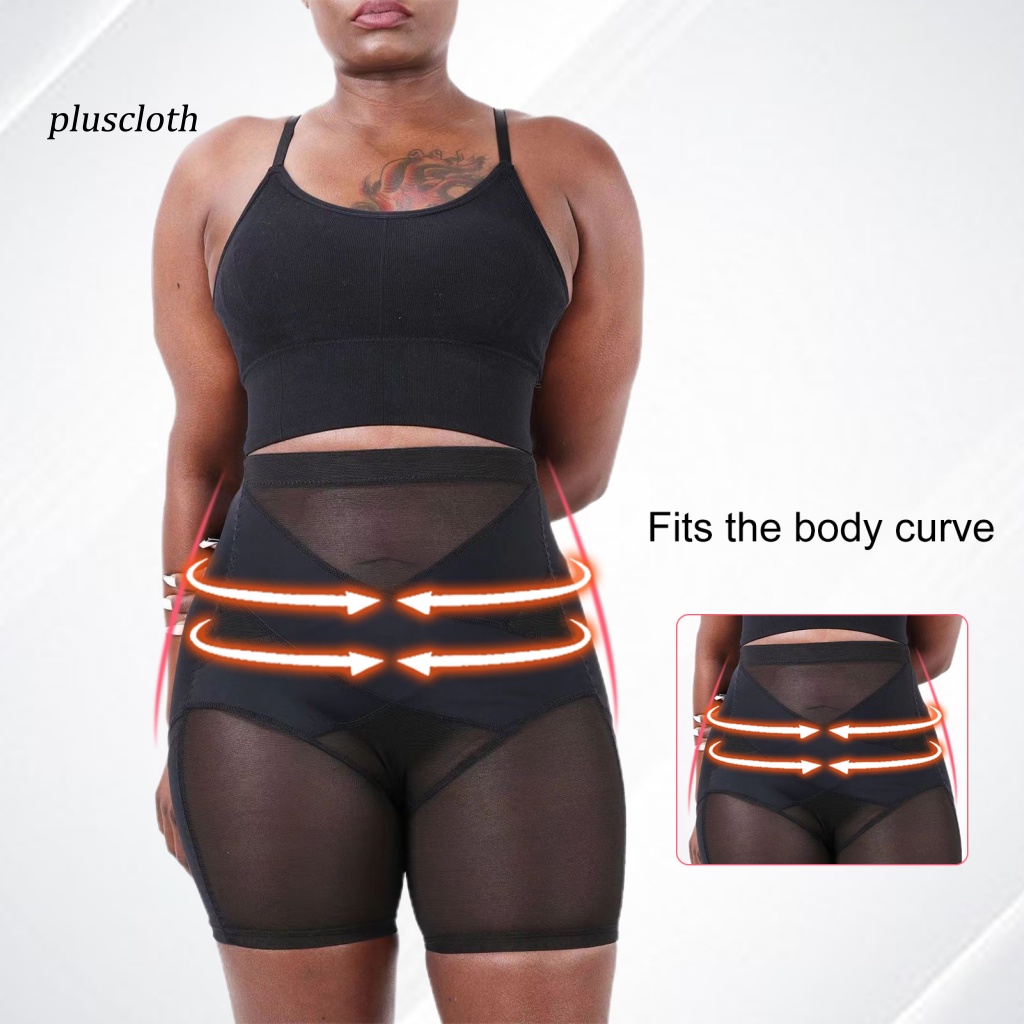 < Plusclothing > Quần Lót Spandex Lưng Cao Định Hình Eo Thon Gọn Gợi Cảm Thoải Mái Thoáng Khí Cho Nữ