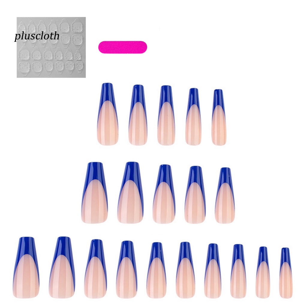 1 Bộ Móng Tay Giả Bằng Nhựa ABS Phong Cách Pháp