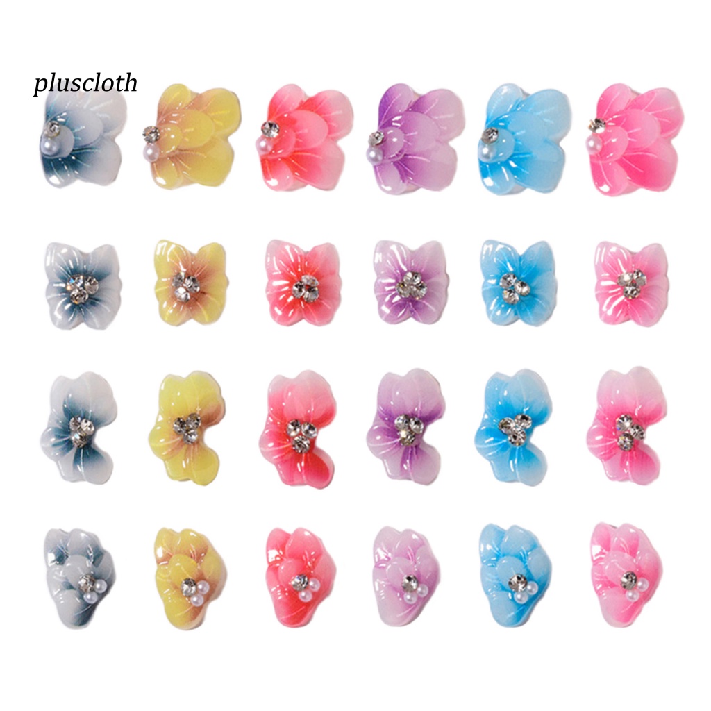 Bộ 3 Phụ Kiện Cánh Hoa 3D Tự Trang Trí Móng Tay Cho Nữ