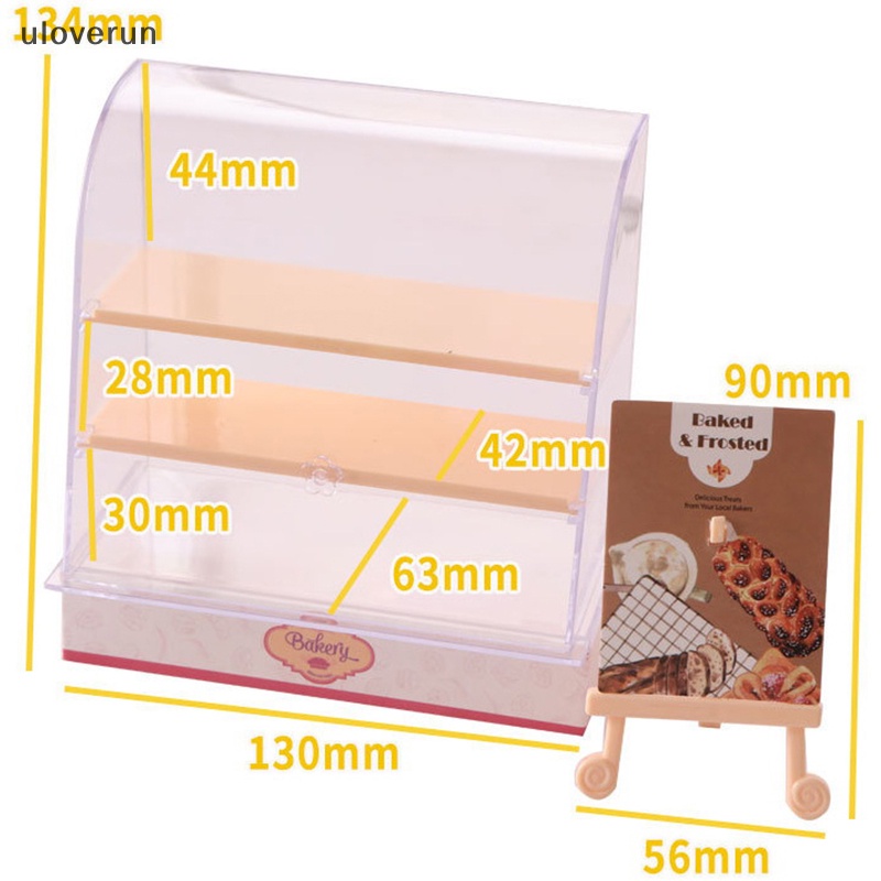 Tủ Trưng Bày Bánh Kem Nhỏ Xinh Trang Trí Nhà Búp Bê Tỉ Lệ 1: 12