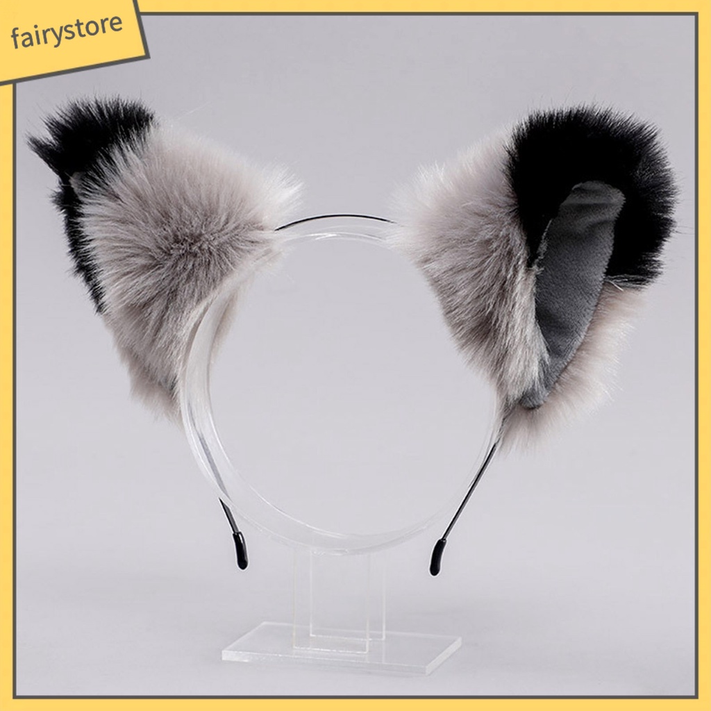 Băng Đô Tai Mèo Bông Chống Trượt Hóa Trang Lolita Dễ Thương Cho Nữ