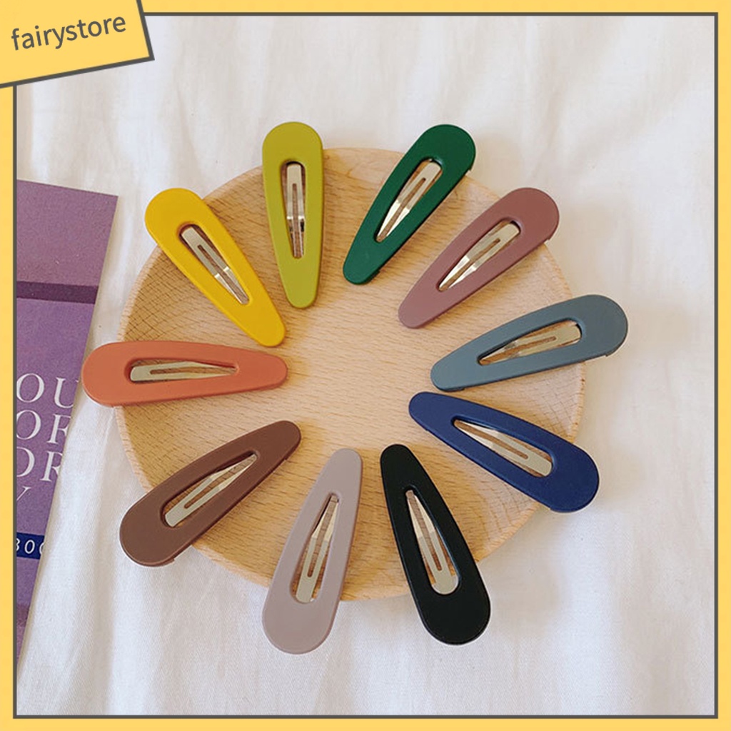 Set 10 Kẹp Tóc Acrylic Phong Cách Hàn Quốc Cho Nữ