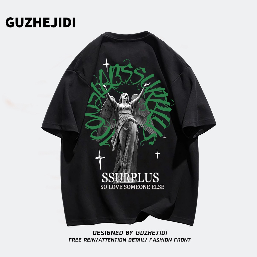 Áo Thun 100% Cotton Tay Ngắn Dáng Rộng Phong Cách Hip Hop Thời Trang Cho Cặp Đôi