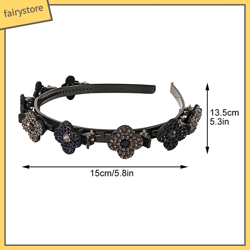 Cài Tóc Hình Cánh Hoa Đính Đá Lấp Lánh Chống Trượt Hai Lớp Dành Cho Nữ