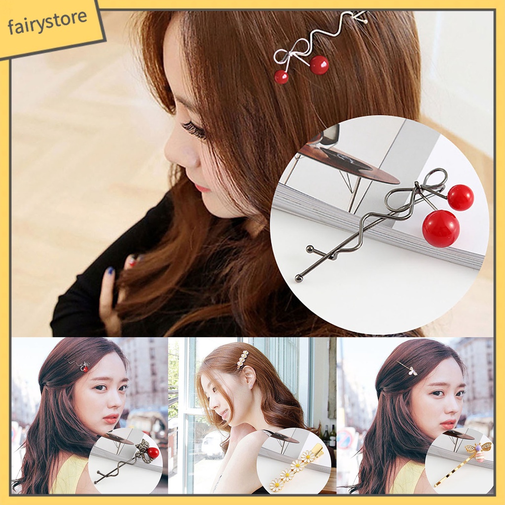 Kẹp Tóc Hình Chú Ong Và Hoa Xinh Xắn Cho Nữ