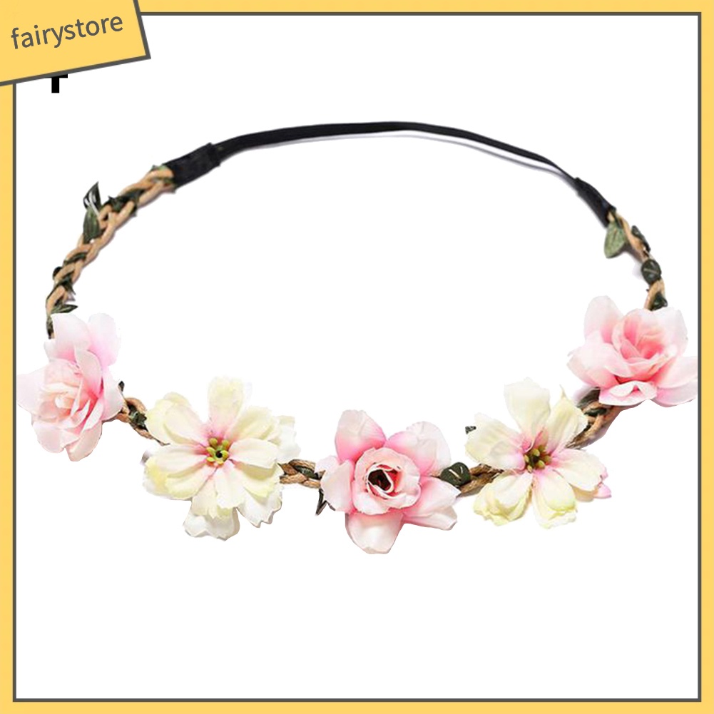 Vòng Hoa Nhân Tạo Đội Đầu Thời Trang Cho Cô Dâu