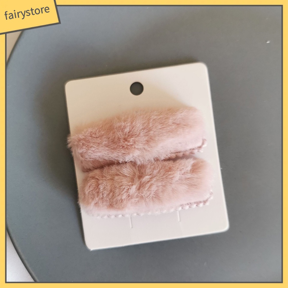 Set 2 Kẹp Tóc Hình Chữ Nhật Màu Sắc Kẹo Ngọt Dành Cho Nữ