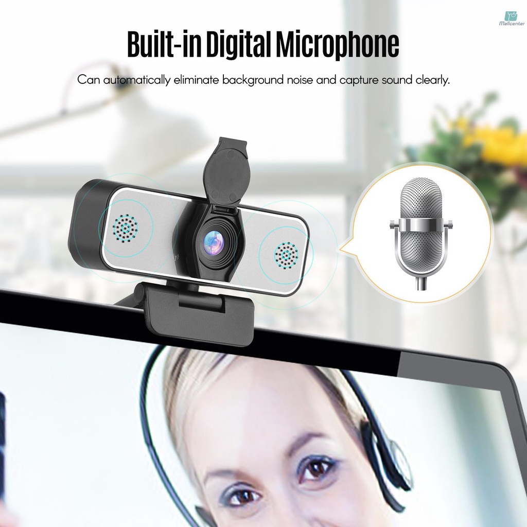 Webcam 4K Ultra HD USB Tích Hợp Micro Cho Máy Tính / Laptop 6.5 Inch