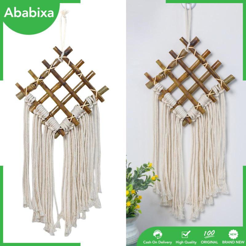 Phụ Kiện Treo Tường Trang Trí Bằng Gỗ Đan Tay Phong Cách Bohemian