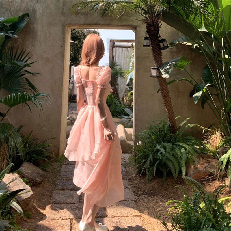 Đầm Công Chúa Pettiskirt Thắt Nơ Eo Tinh Tế Thời Trang Mùa Hè Cho Nữ