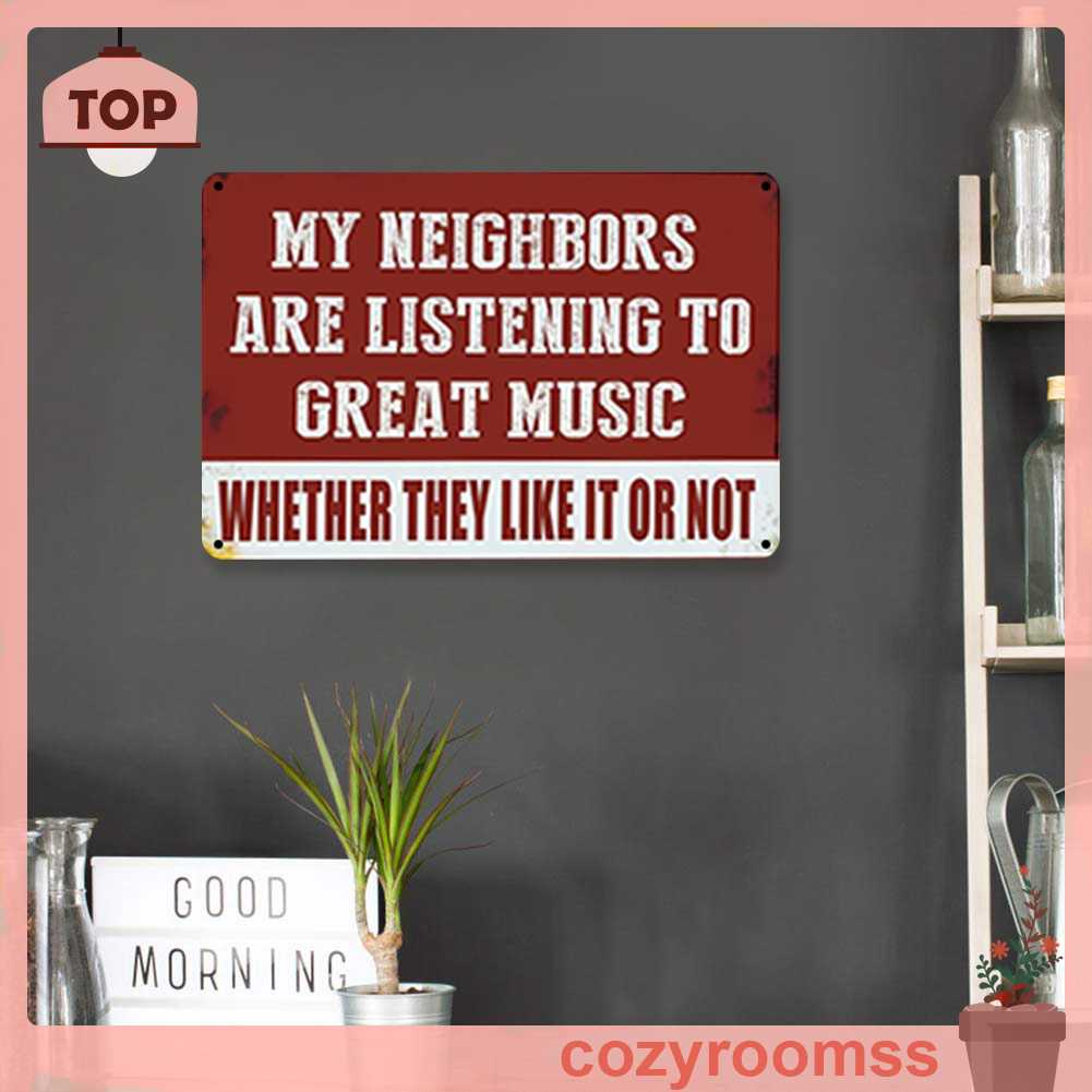 Bảng Kim Loại Chữ Nhật Treo Tường Trang Trí Phong Cách Vintage