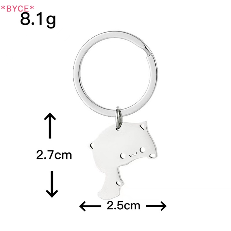 Móc Khóa Hình Mèo Bằng Thép Không Gỉ Dễ Thương Mới