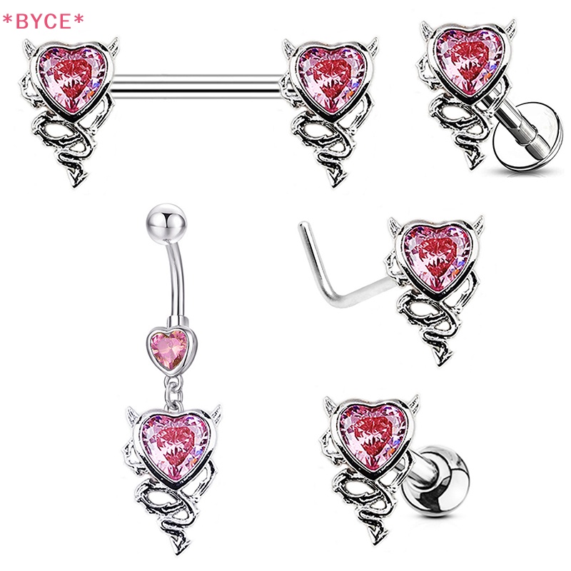 Khuyên Rốn Hình Trái Tim Đính Đá Thời Trang Cho Nữ Mới