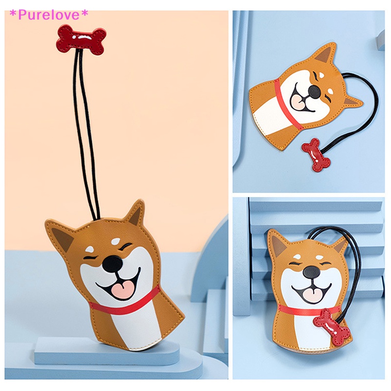 Vỏ Da Bảo Vệ Chìa Khóa Xe Hơi Hình Chú Chó Shiba Inu Sáng Tạo Mới