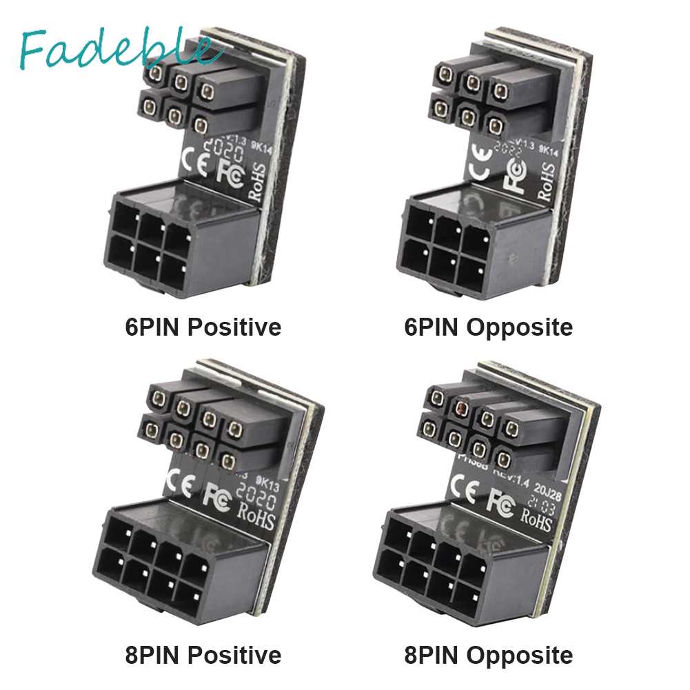 Đầu Nối ATX 6 Pin Cái Sang Đực Góc 180 Độ Cho Thẻ Đồ Họa