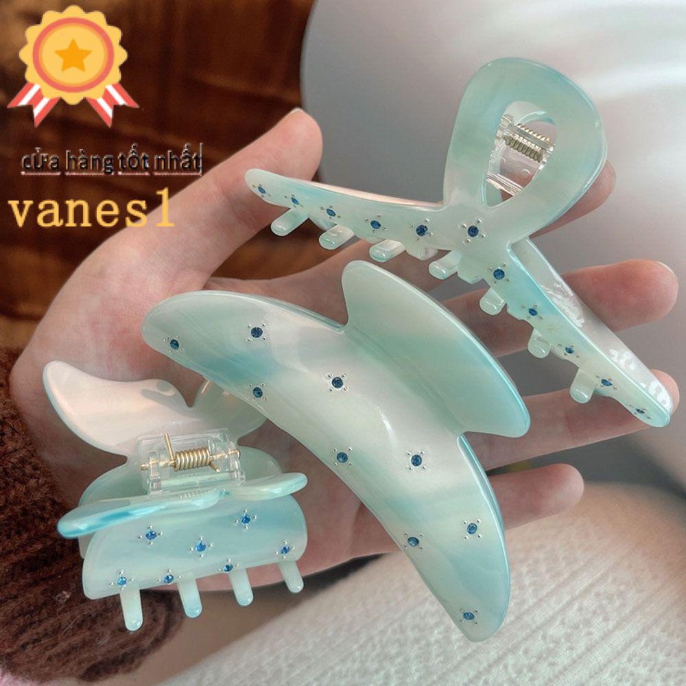 Kẹp Tóc Cá Mập / Bướm / Acetic Acid Màu Xanh Dương Phong Cách Hàn Quốc Ngọt Ngào Dễ Thương Cho Nữ VANES1