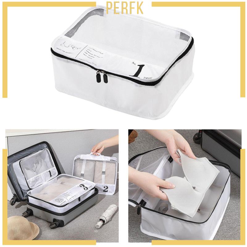[Perfk] Túi Đựng Đồ Vệ Sinh Gọn Nhẹ Hình Khối Lập Phương Dùng Khi Đi Du Lịch