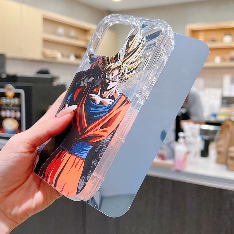 Ốp Điện Thoại Dẻo Màu Laser Họa Tiết Hoạt Hình Dragon Ball Cho iPhone 14ProMax 13 11 12 Pro Max 11