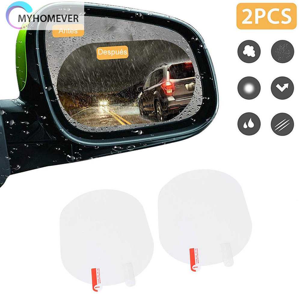 Bộ 2 Miếng Phim Oval Dán Bảo Vệ Kính Chiếu Hậu Xe Hơi Chống Sương Mù Không Thấ