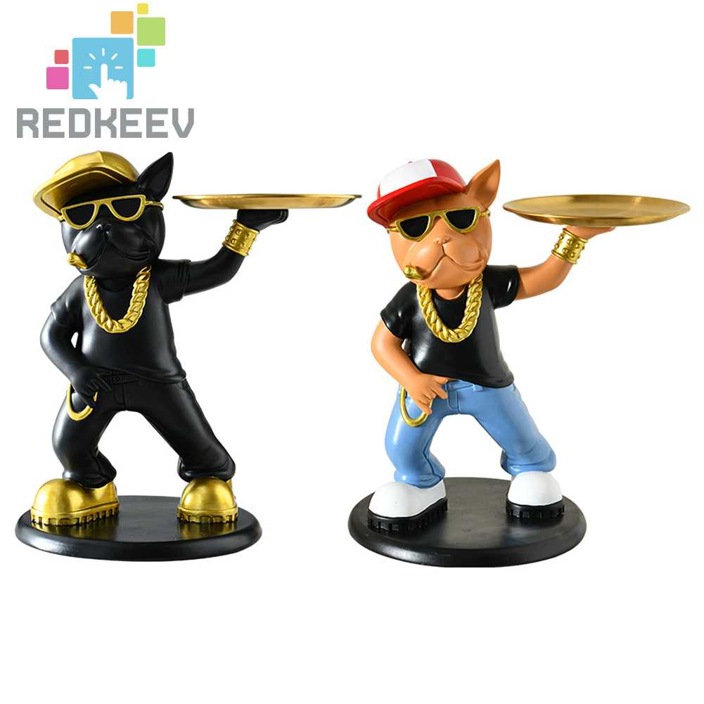 Mô Hình Chó Bull Bằng Nhựa Resin Trang Trí Phòng Khách