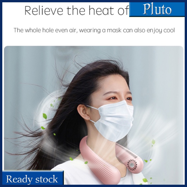 Mới Quạt Đeo Cổ Không Cánh T36 3 Tốc Độ Tùy Chỉnh Kèm Sạc Usb Tiện Dụng Mang Theo Du Lịch / Dã Ngoại