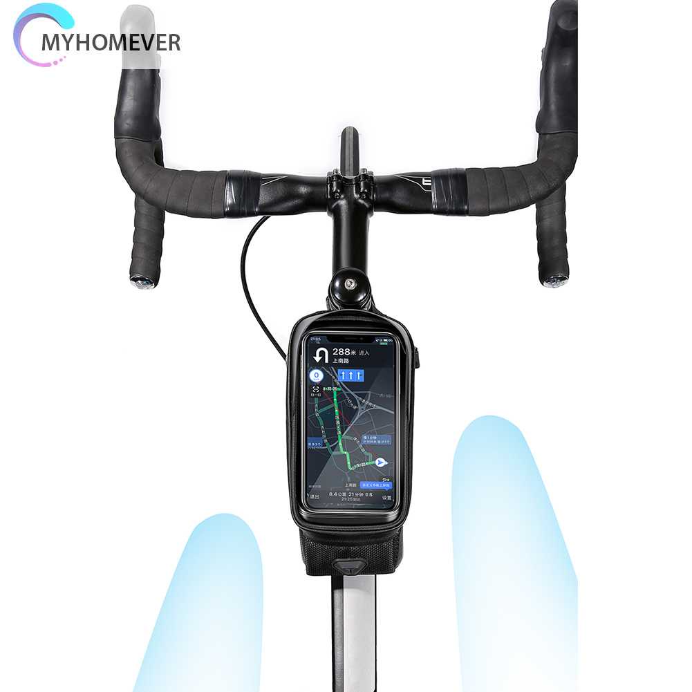 Túi Đựng Điện Thoại Cảm Ứng 1L Họa Tiết Phản Quang Chống Thấm Nước Gắn Xe Đạp Ốp