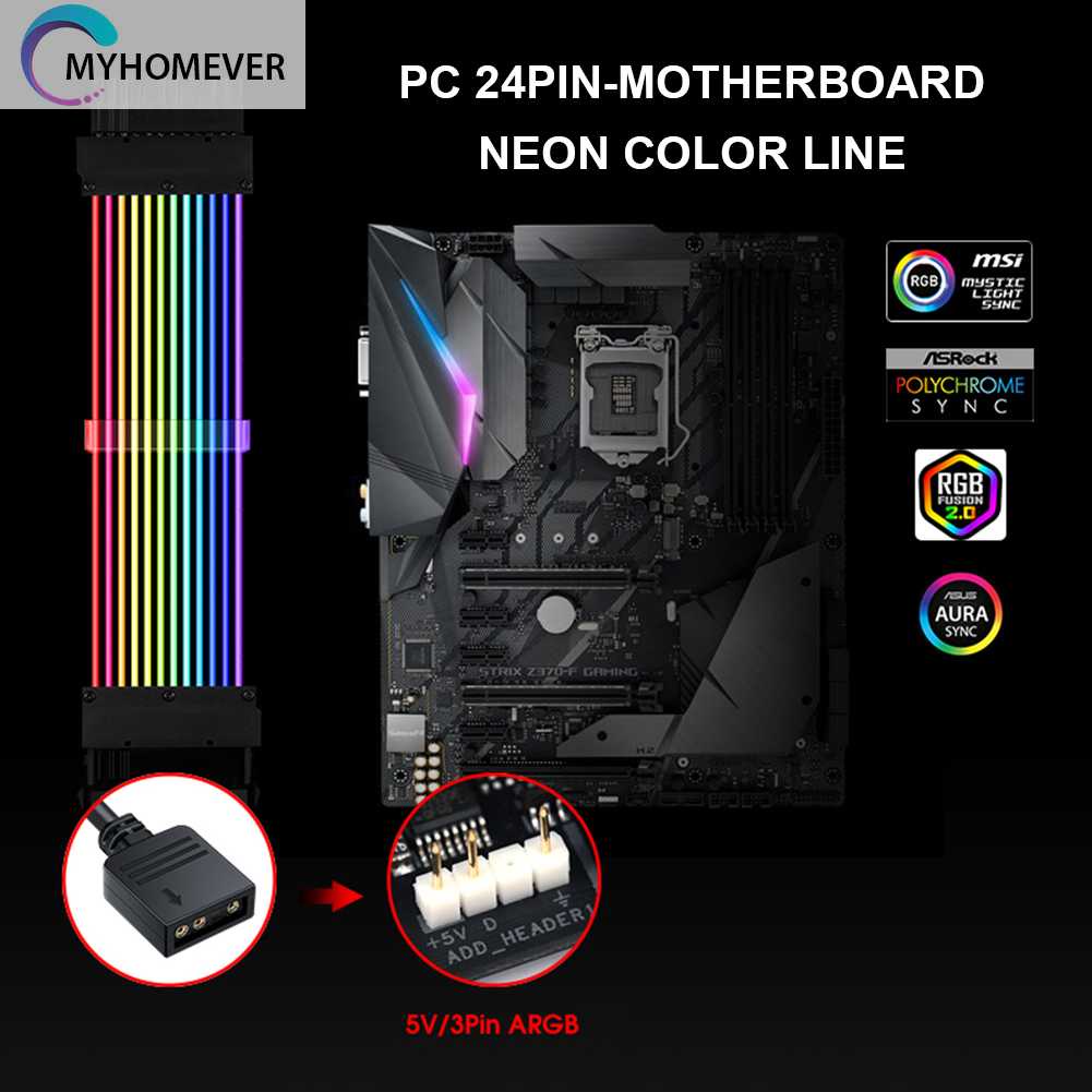 Dây Cáp Nối Dài 8-Pin RGB ATX 24Pin PCIe GPU Chất Lượng Cao