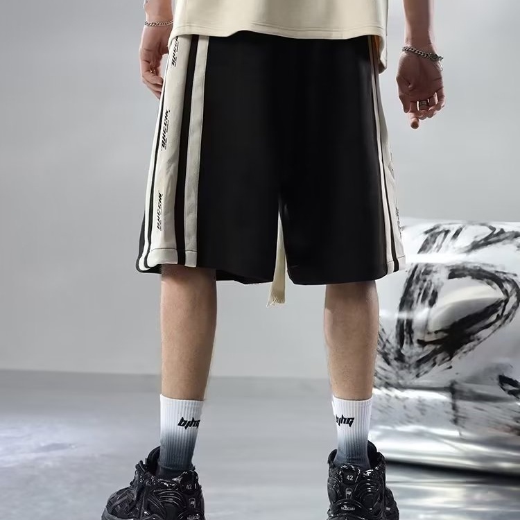 Quần Short Thể Thao Da Lộn Phong Cách Retro Đường Phố Mỹ Thời Trang Mùa Hè Cho Nam