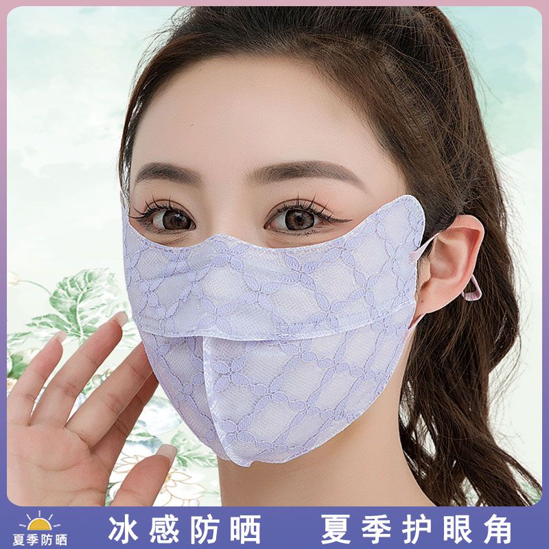 Khẩu Trang Chống Nắng UPF50 + Bằng Vải cotton Mỏng Thoáng Khí Thời Trang Dành Cho Nữ