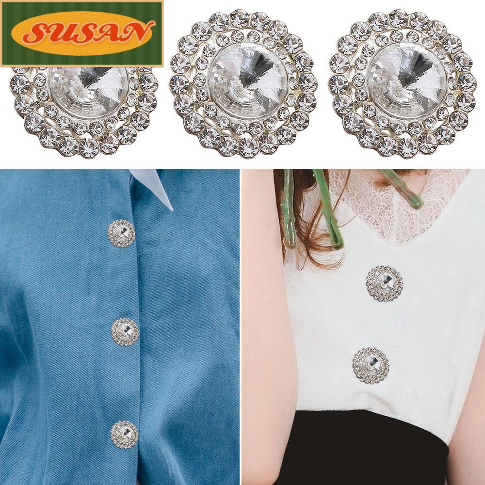 Susans 6 Cái / Bộ Kim Loại|Nút Áo May Vá Thủ Công Chất Lượng Cao